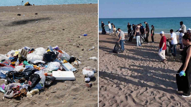 cardaklar yikilip halka acilmisti copten gecilmeyen sahile temizlik operasyonu yapildi ZSHCpORs